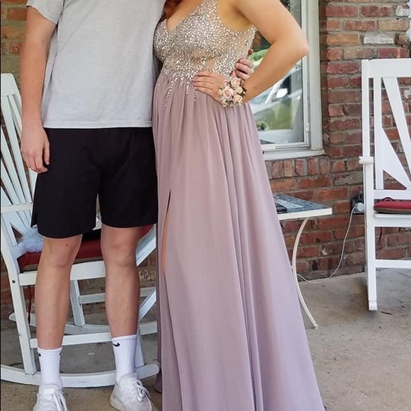 Lavender Sequined Prom Dress - Picture 2 of 2